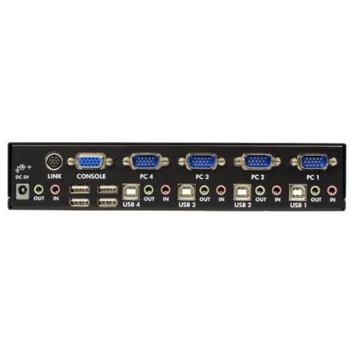  StarTech.com 4 Port Rack Mountable USB KVM Switch With Audio and USB Hub