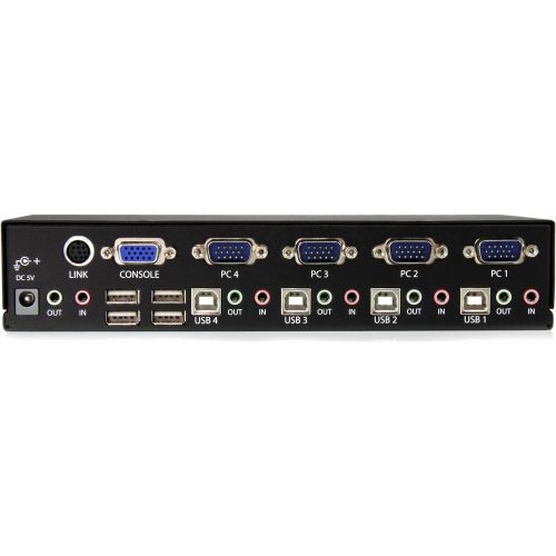  StarTech.com 4 Port Rack Mountable USB KVM Switch With Audio and USB Hub