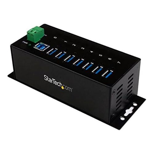  StarTech.com 7 Port Industrial USB 3.0 Hub - with ESD Protection - Mountable - USB 3 Hub - USB Extender - Powered USB 3.0 Hub - USB Splitter