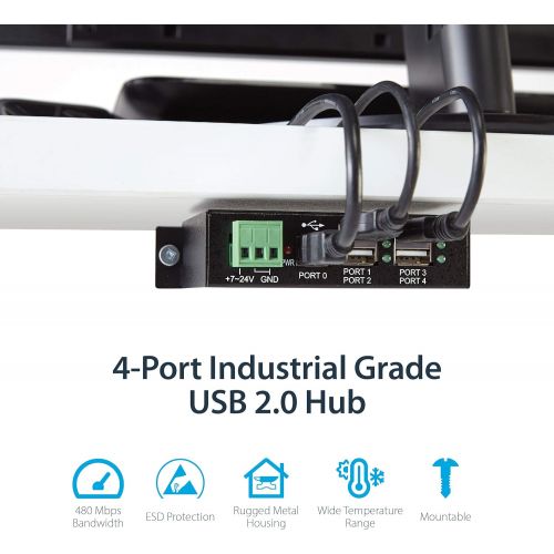  StarTech.com Mountable 4 Port Rugged Industrial USB Hub