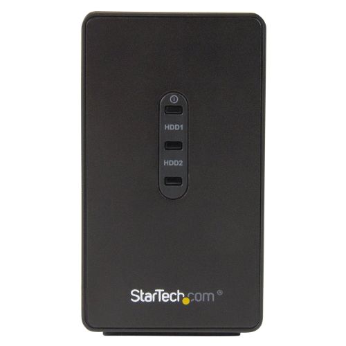  StarTech.com Dual-Bay 2.5in Hard Drive Enclosure - USB 3.0 to SATA III 6Gbps with RAID and UASP - Supports 2.5in SSDHDDs from 5mm to 15mm