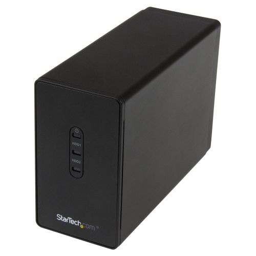  StarTech.com Dual-Bay 2.5in Hard Drive Enclosure - USB 3.0 to SATA III 6Gbps with RAID and UASP - Supports 2.5in SSDHDDs from 5mm to 15mm