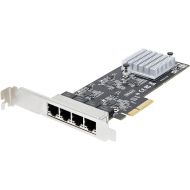 StarTech.com 4-Port 2.5Gbps NBASE-T PCIe Network Card, Intel I225-V, Quad-Port Computer Network Card, Multi-Gigabit NIC, PCI Express Server LAN Card, Desktop Ethernet Interface (PR42GI-NETWORK-CARD)