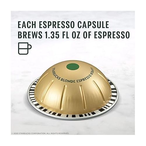 스타벅스 Starbucks by Nespresso Blonde Roast Espresso (50-count single serve capsules, compatible with Nespresso Vertuo Line System)