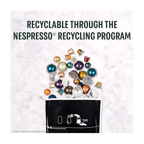 스타벅스 Starbucks by Nespresso Blonde Roast Espresso (50-count single serve capsules, compatible with Nespresso Vertuo Line System)