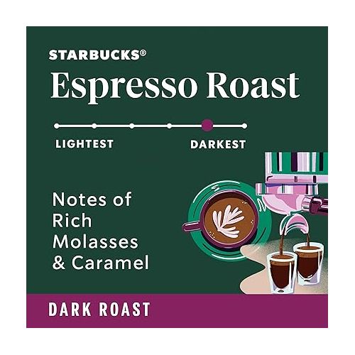 스타벅스 Starbucks Dark Roast Whole Bean Coffee ? Espresso ? 100% Arabica ? 1 bag (18 oz)