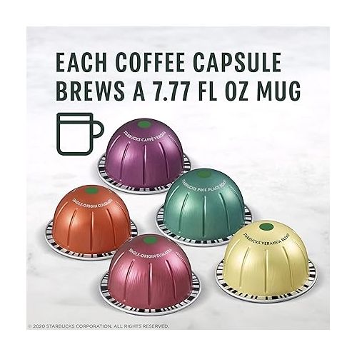 스타벅스 Starbucks by Nespresso Blonde, Medium, and Dark Roast Variety Pack Coffee (40-count single serve capsules, compatible with Nespresso Vertuo Line System)