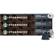 Starbucks by Nespresso Coffee ESPRESSO ROAST (Caramelly Notes Dark Roast) 30 Pods Capsules 3 Sleeve