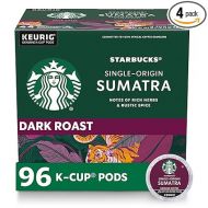 Starbucks K-Cup Coffee Pods?Dark Roast Coffee?Sumatra for Keurig Brewers?100% Arabica?4 boxes (96 pods total)