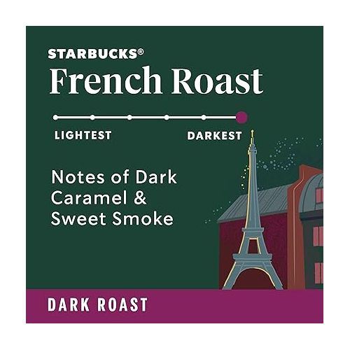 스타벅스 Starbucks Dark Roast K-Cup Coffee Pods ? French Roast for Keurig Brewers ? 1 box (32 pods)