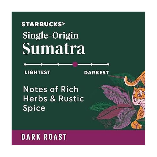 스타벅스 Starbucks Dark Roast K-Cup Coffee Pods ? Sumatra for Keurig Brewers ? 1 box (10 pods)