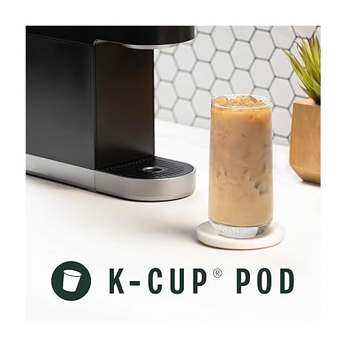 스타벅스 Starbucks K-Cup Coffee Pods, Medium Roast Iced Coffee Blend, Signature Black for Keurig Coffee Makers, 100% Arabica, 6 Boxes (60 Pods Total)