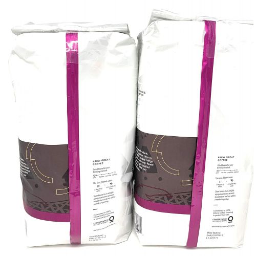 스타벅스 2 Packs of 40 Oz Starbucks French Roast Whole Bean Coffee = 2 x 40 Oz = 80 Oz