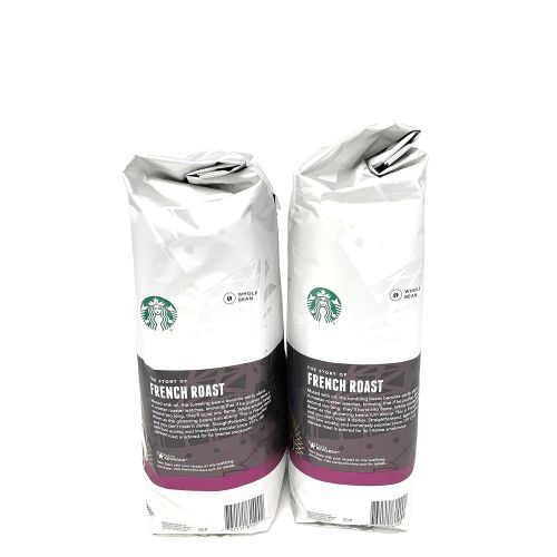 스타벅스 2 Packs of 40 Oz Starbucks French Roast Whole Bean Coffee = 2 x 40 Oz = 80 Oz