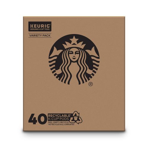 스타벅스 Starbucks K-Cup Coffee Pods?Starbucks Blonde, Medium, Dark Roast & Flavored Coffee?Variety Pack?1 box (40 pods total)