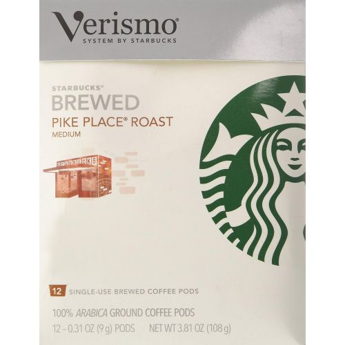 스타벅스 Starbucks Pike Place Roast Coffee Verismo Pods, 12 count