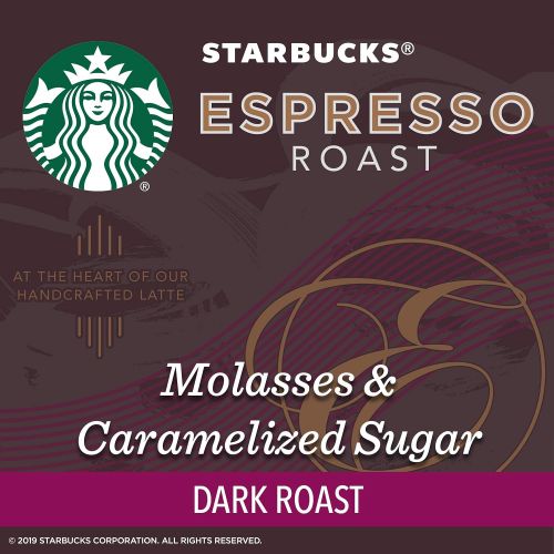 스타벅스 Starbucks Whole Bean Coffee?Dark Roast Coffee?Espresso Roast?100% Arabica?6 bags (12 oz each)