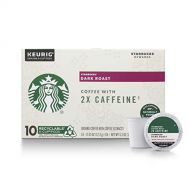 Starbucks Dark Roast K-Cup Coffee Pods with 2X Caffeine ? for Keurig Brewers ? 6 boxes (60 Pods total)