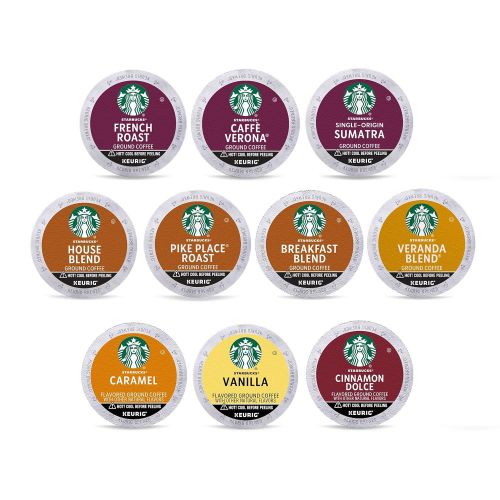 스타벅스 Starbucks K-Cup Coffee Pods Blonde, Medium & Dark Roast Variety Pack for Keurig Brewers 40 Count (Pack of 1)