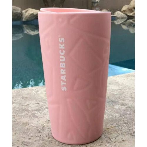 스타벅스 Starbucks 2020 Spring Limited Edition PINK Double Walled Ceramic Travel Tumbler, 12 Fl Oz