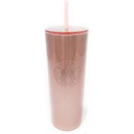 Starbucks Holiday 2018 Sparkling Rose Gold Stainless Steel Cold cup tumbler 24oz