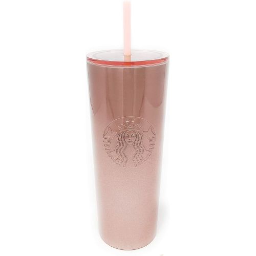 스타벅스 Starbucks Holiday 2018 Sparkling Rose Gold Stainless Steel Cold cup tumbler 24oz