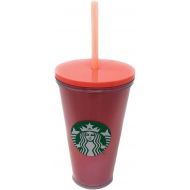 Starbucks 2019 Winter Holidays Lenticular Holographic Cold Cup Tumbler 16-ounce Red Pink