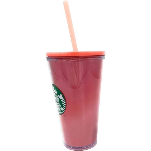 스타벅스 Starbucks 2019 Winter Holidays Lenticular Holographic Cold Cup Tumbler 16-ounce Red Pink