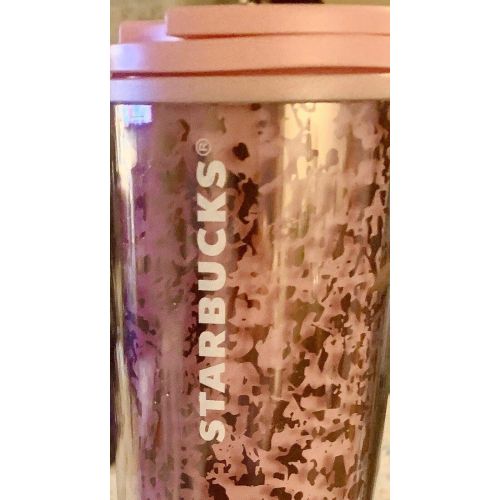 스타벅스 Starbucks Holiday 2019 Pink Foil Hot & Cold Tumbler Cup Narrow 16 Oz