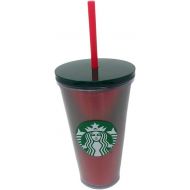 Starbucks 2019 Winter Holidays Lenticular Holographic Cold Cup Tumbler 16oz Red Green