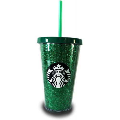 스타벅스 Starbucks Holiday Glitter Tumbler Green 16 oz