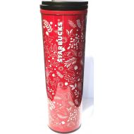 Starbucks 2018 Holiday Red/White Nature Festive Acrylic Tumbler 16oz