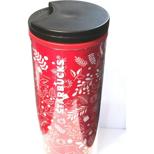 스타벅스 Starbucks 2018 Holiday Red/White Nature Festive Acrylic Tumbler 16oz