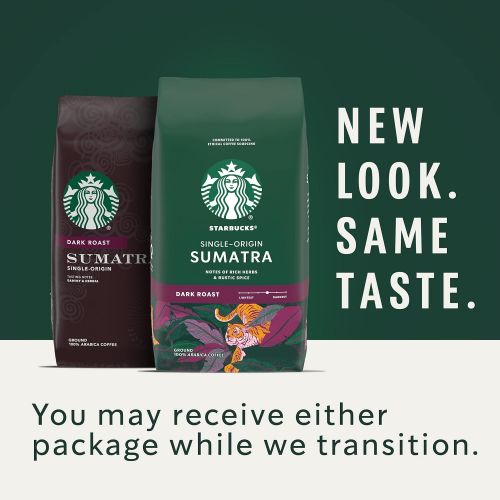 스타벅스 Starbucks Dark Roast Whole Bean Coffee  Sumatra  100% Arabica  6 bags (12 oz. each)