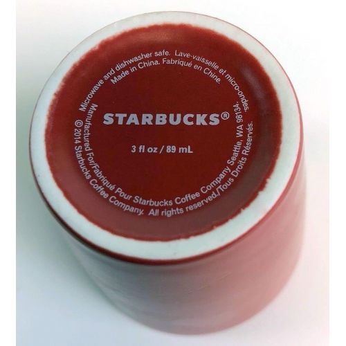 스타벅스 Starbucks Coffee 2013 Gorgeous Red Christmas Tasting Cup 3 oz.