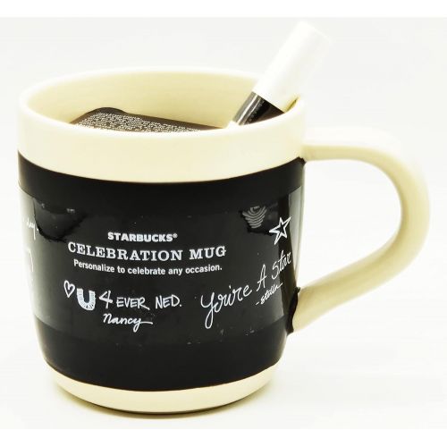 스타벅스 Starbucks Coffee Celebration Commemorative, Black & White Mug 18 oz