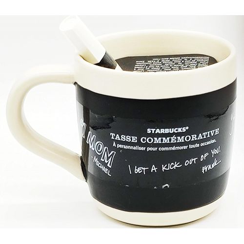 스타벅스 Starbucks Coffee Celebration Commemorative, Black & White Mug 18 oz