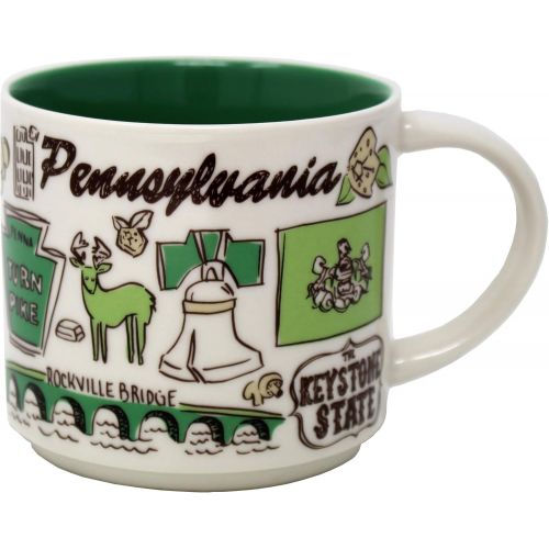 스타벅스 Starbucks Been There Series Pennsylvania Ceramic Mug, 14 Oz