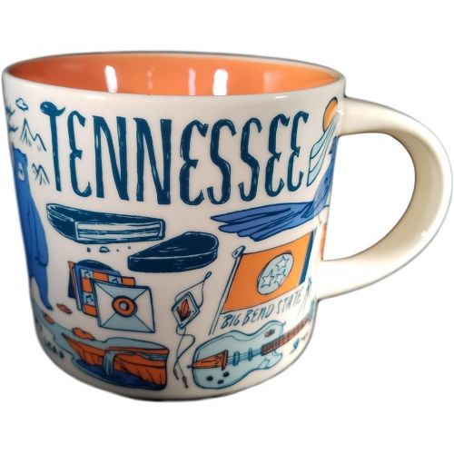 스타벅스 Starbucks Nashville and Tennessee Been There Series Ceramic Coffee Mug Set, 14 oz