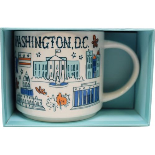 스타벅스 Starbucks Coffee 2018, Been There Series, Washington DC Mug, 14-Ounce with Gift Box