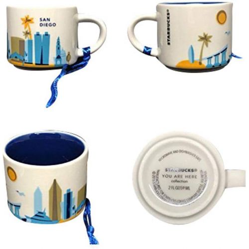 스타벅스 Starbucks Coffee 2016 SAN DIEGO YAH You Are Here Mini mug 2oz Ornament cup