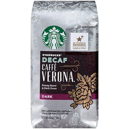 스타벅스 Starbucks Decaf Caffe Verona Coffee Bold Ground Bags 12OZ (Pack of 12)