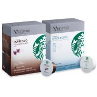 Starbucks Verismo Espresso Roast & Milk Pods Variety Pack- 72 Pods