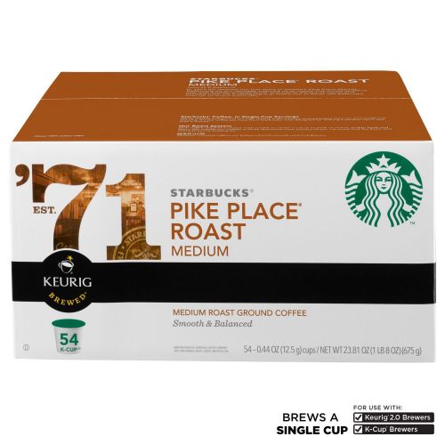 스타벅스 Starbucks Pike Place Torrefaction Roast, K-Cup for Keurig Brewers, 108 Count ,Starbucks-aw5j