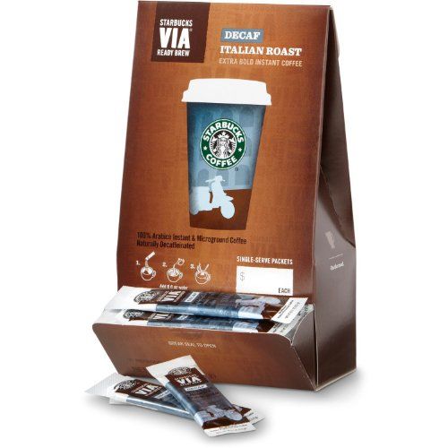 스타벅스 Starbucks VIA Ready Brew Coffee (Decaf Italian Roast, 100 Count)