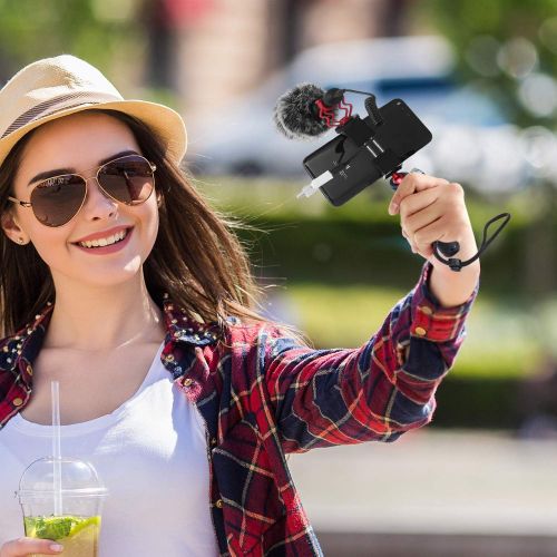  Universal Camera Microphone Video Mic Shotgun Starfavor SXR-10 with Shock Mount, Windscreen, Soft Case, Cable for iPhone Cellphone Canon EOS Nikon DSLR Cameras and DV Camcorders