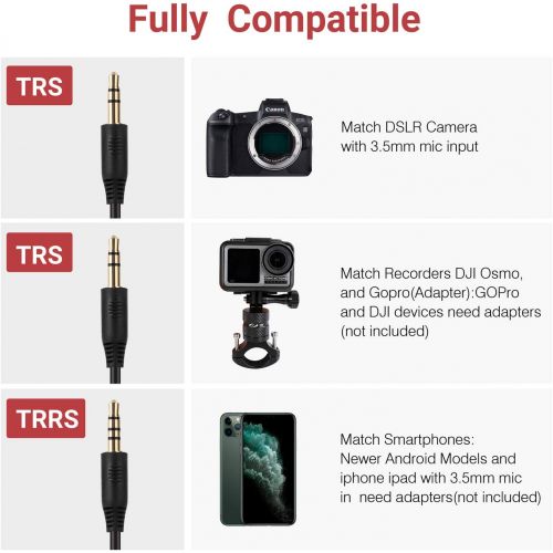  Universal Camera Microphone Video Mic Shotgun Starfavor SXR-10 with Shock Mount, Windscreen, Soft Case, Cable for iPhone Cellphone Canon EOS Nikon DSLR Cameras and DV Camcorders