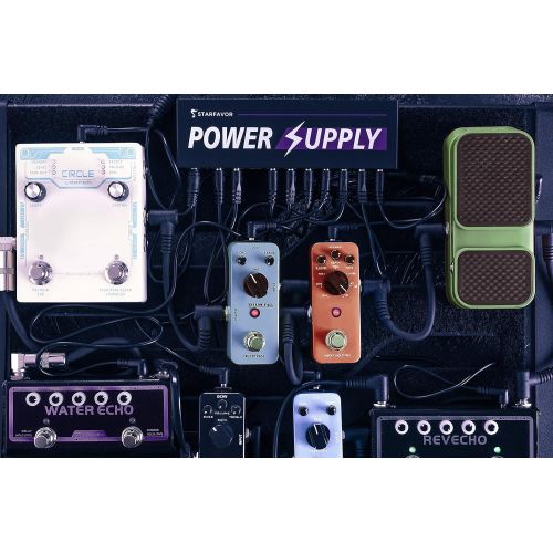  Starfavor Guitar Pedal Power Supply 10 Isolated DC Output for 9V/12V/18V Effect Pedal DC 18v 1000mA Input with smart short circuit and overcurrent protection SP-1