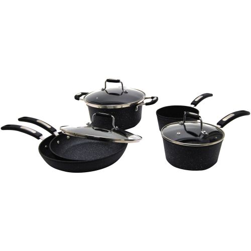  THE ROCK by Starfrit 030930-001-0000 8-Piece Cookware Set with Bakelite Handles