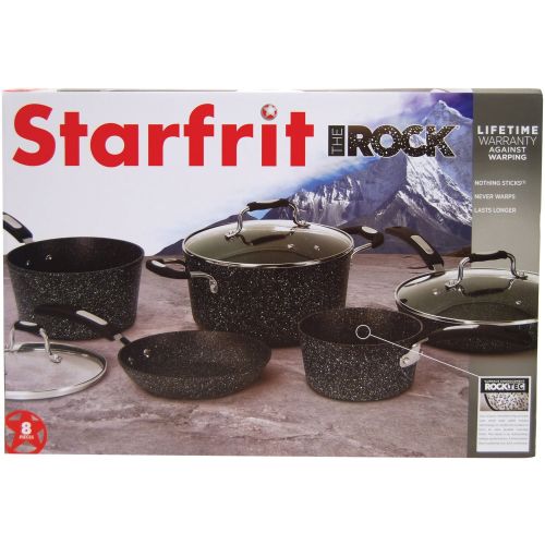  THE ROCK by Starfrit 030930-001-0000 8-Piece Cookware Set with Bakelite Handles